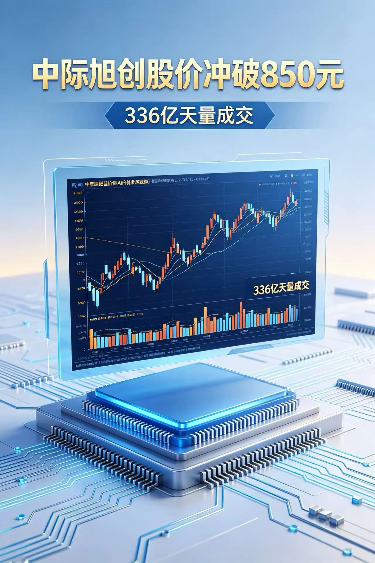 336亿天量成交!中际旭创股价冲破850元背后的AI算力热潮