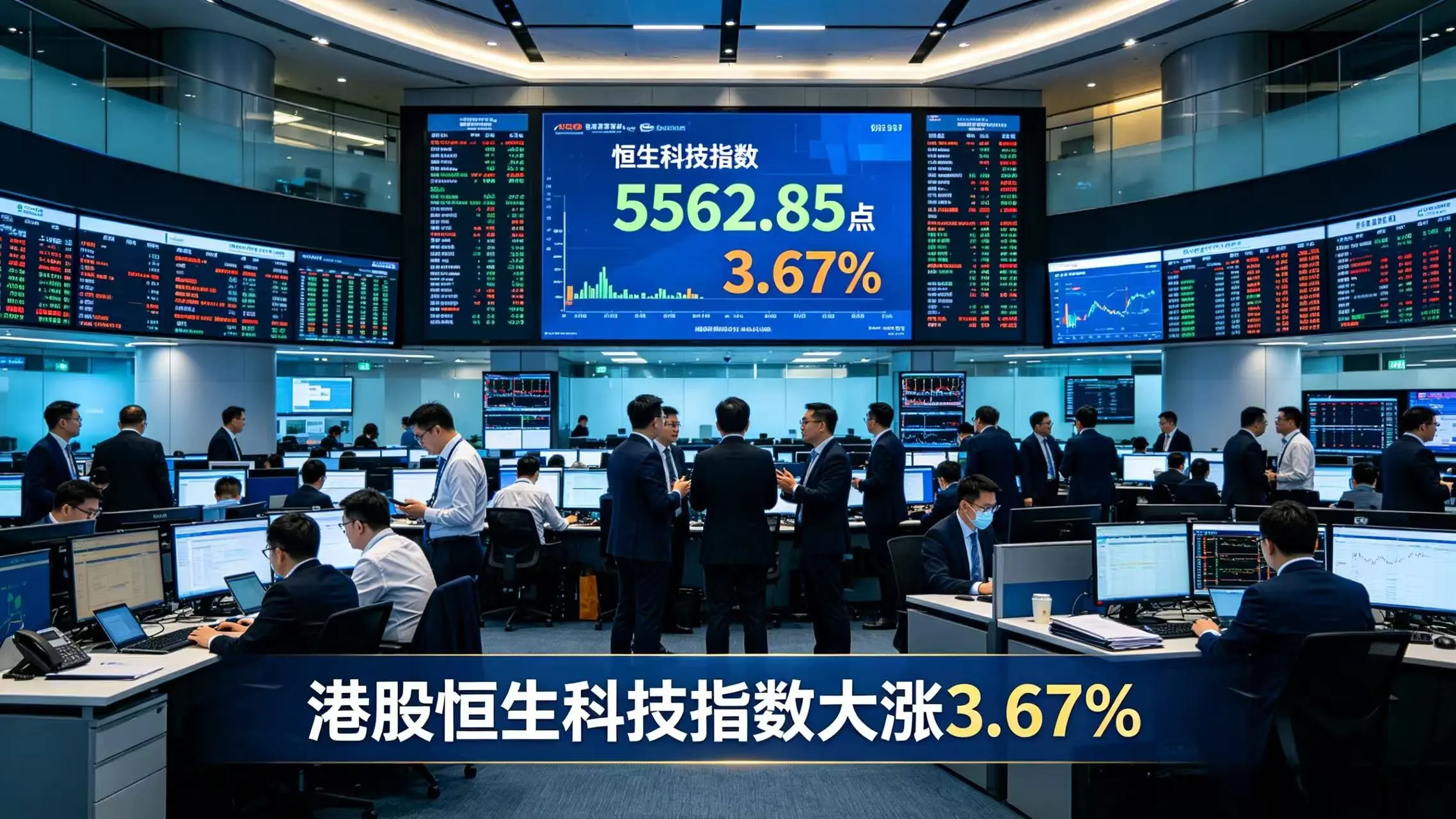 港股市场动态:恒生科技指数大涨3.67% 群核科技今日港股上市