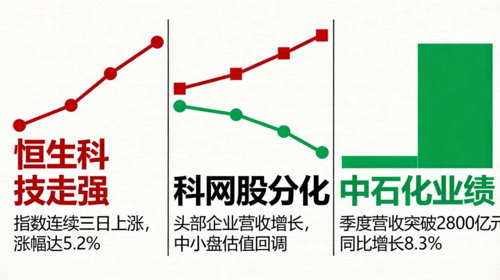 港股市场结构分化格局，恒生科技走强与中石化业绩关注要点解析