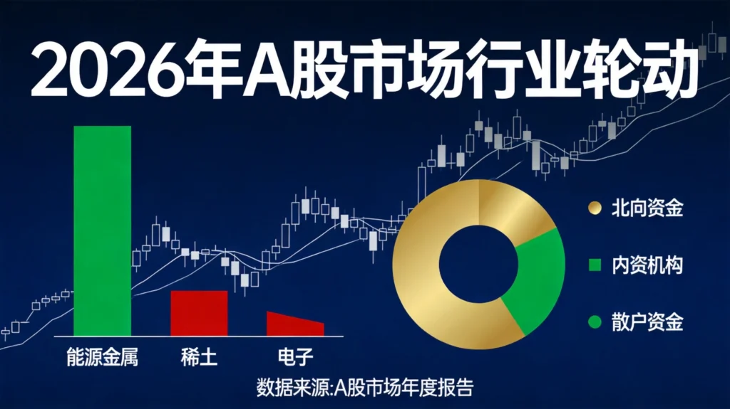 A股板块轮动数据可视化,能源金属稀土领涨电子板块承压,业绩驱动资金流向