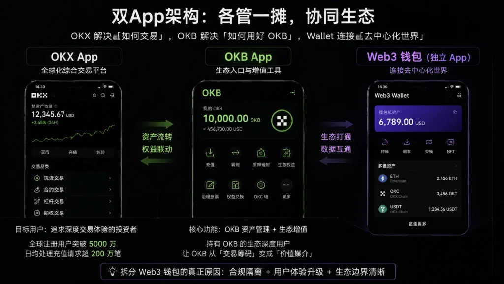 双App架构:OKX和OKB,各管一摊