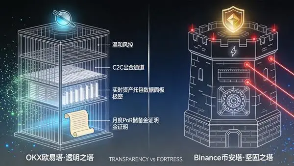 透明之塔vs坚固之塔·OKX开放格栅+币安封闭堡垒