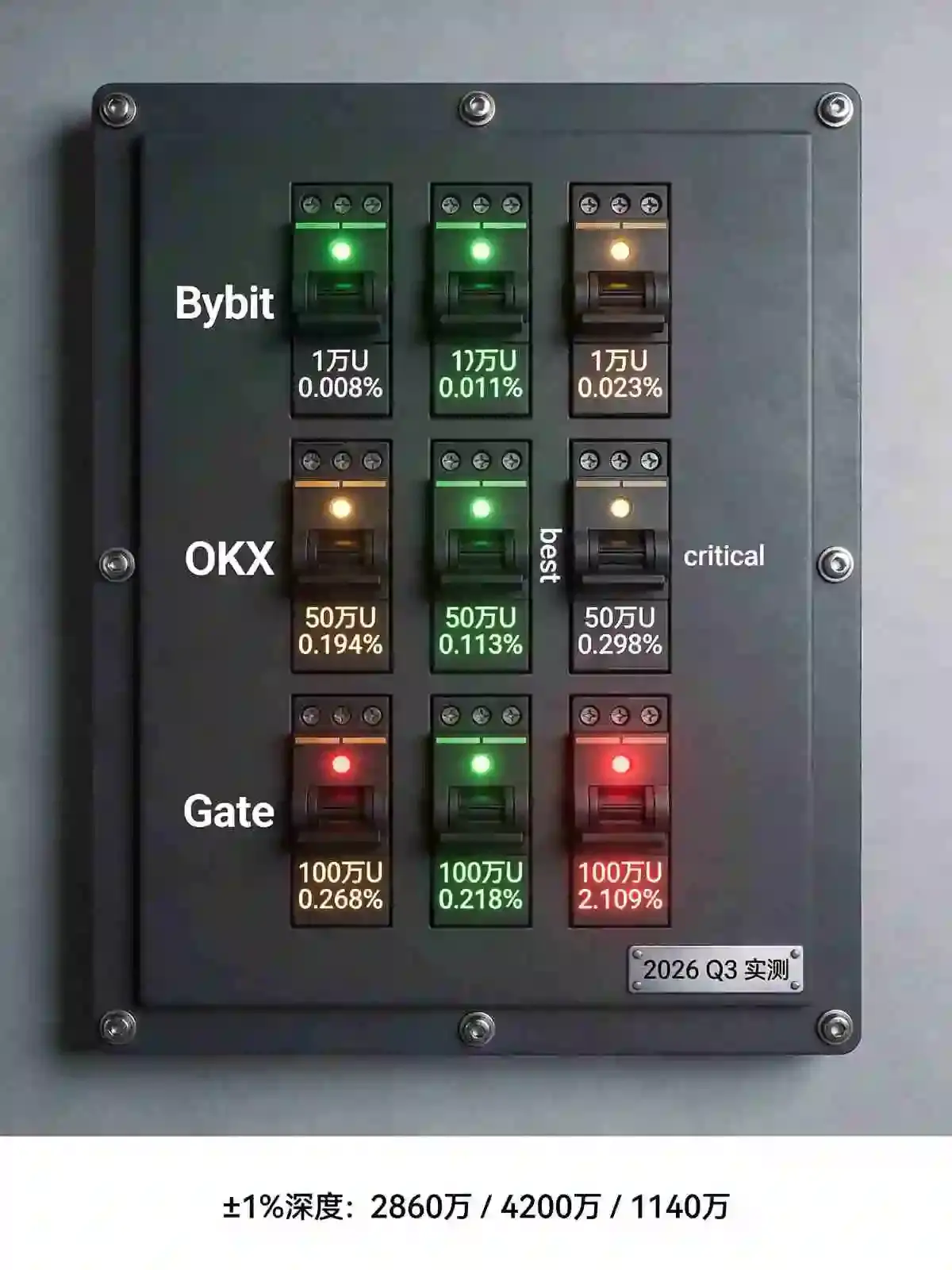 三大所现货滑点横评:欧易、Bybit、Gate流动性实测,分层数据结论出人意料