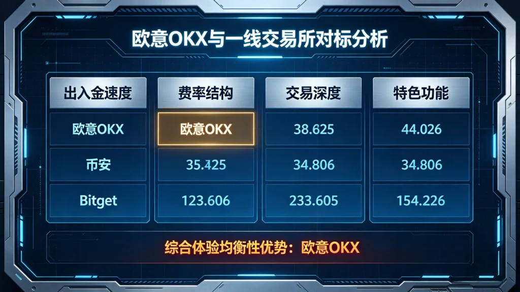 欧意 OKX 与一线交易所对标分析