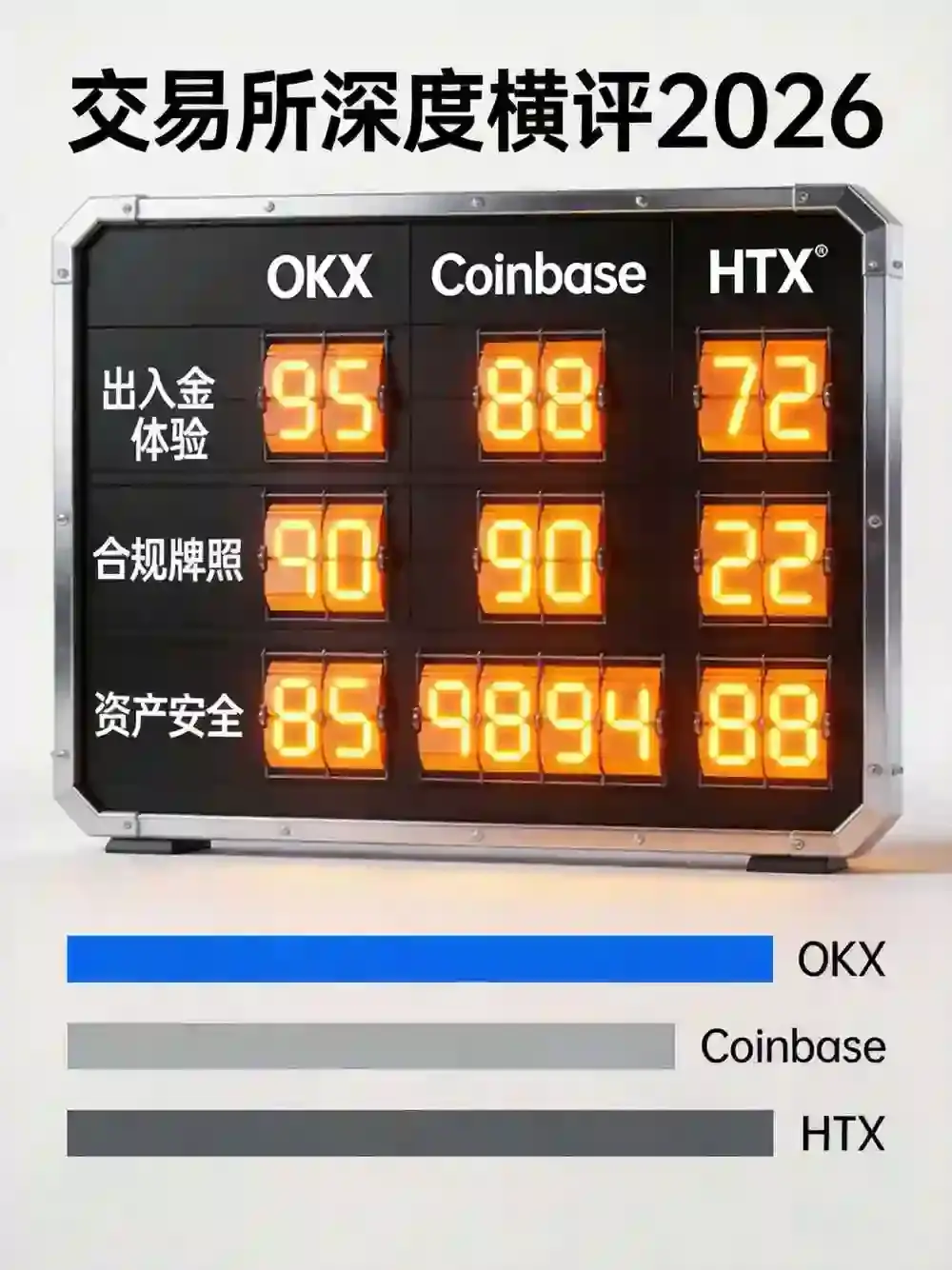欧亿、Coinbase与火币(HTX)深度横评:出入金、合规与资产安全谁更胜一筹?