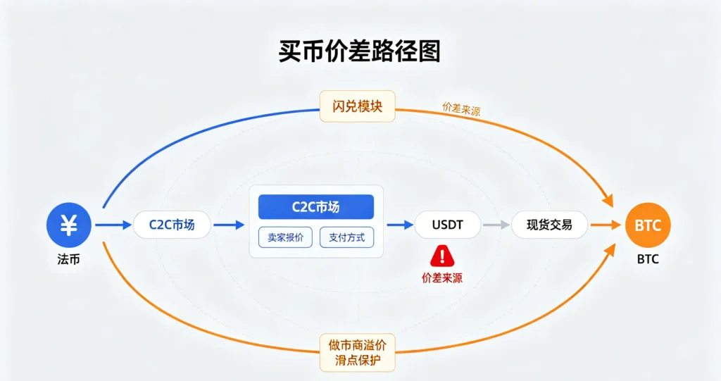 买币价差路径流程图