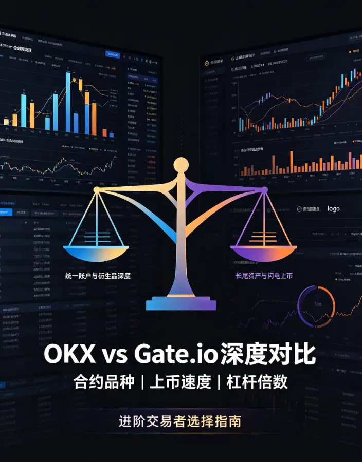 OKX vs Gate.io深度对比:合约品种、上币速度、杠杆倍数,谁才是进阶交易者的更优解?
