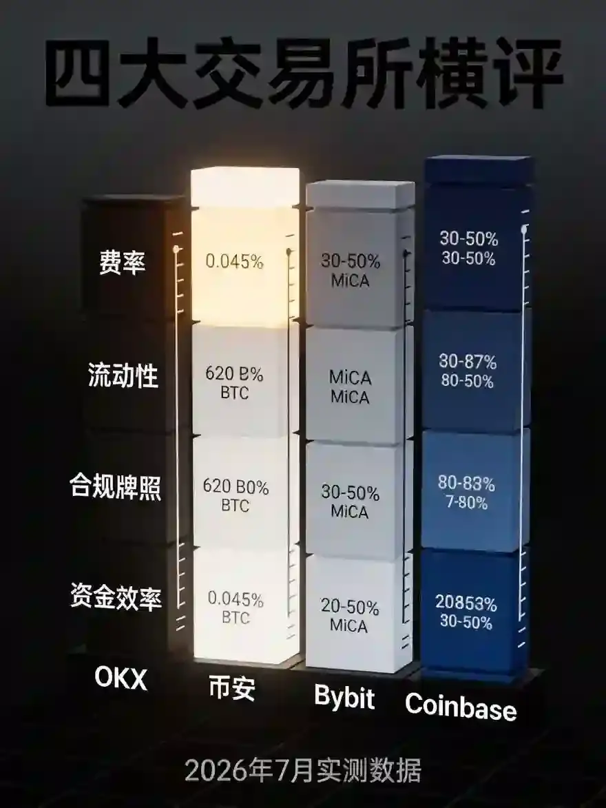 OKX与主流交易所实力对比：交易费率、流动性谁更具优势