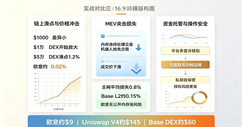滑点 MEV 托管成本图