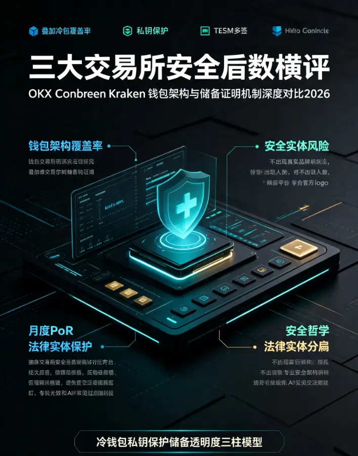 三大交易所安全系数横评:OKX、Coinbase与Kraken的钱包架构与储备证明机制深度对比