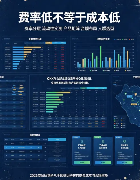 欧亿与头部主流交易所核心维度对比:交易费率、流动性与产品矩阵全拆解